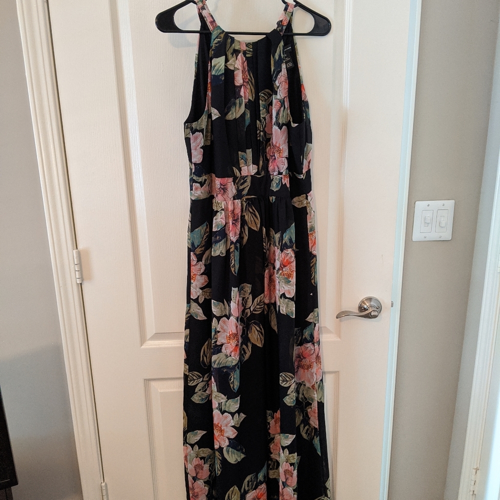 INC Dark floral maxi dress